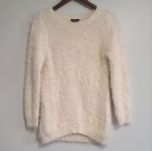 H&M cream fuzzy sweater